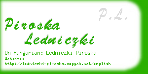 piroska ledniczki business card
